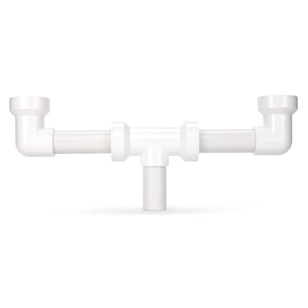Keeney Insta-Plumb Double Bowl Sink 16" Center Outlet Waste 130-16QLK